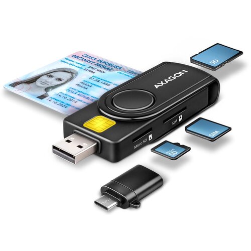 Axagon Čitač pametnih kartica CRE-SMP2A USB 2.0 Pocket Reader Cijene