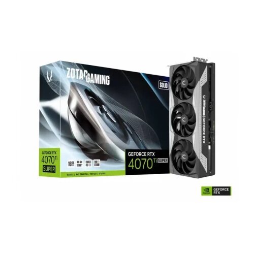 Zotac Grafička karta GAMING GeForce RTX 4070 TiSuper Solid 16GB DDR6 256bit HDMI/3xDP Slike