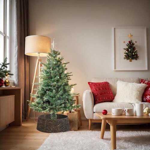 vidaXL Ogrlica za božićno drvce Crna 75 x 75 x 25 cm Zumbul Cijene