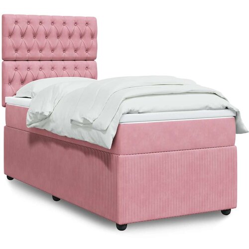 Box spring krevet s madracem ružičasti 90x200 cm bar&scaron;unasti Cijene