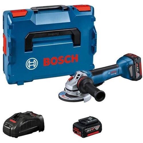 Bosch Angle Grinder 18V 125 mm 2x5.0ah + L-Boxx GWS 18V-10, (21106010) Cene