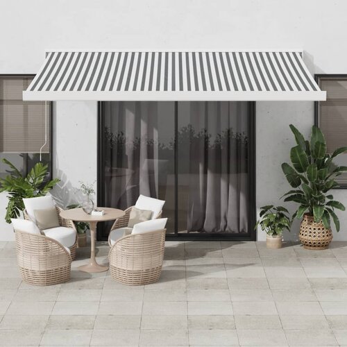 vidaXL Tenda na uvlačenje antracit-bijela 4x3 m od tkanine i aluminija Cijene
