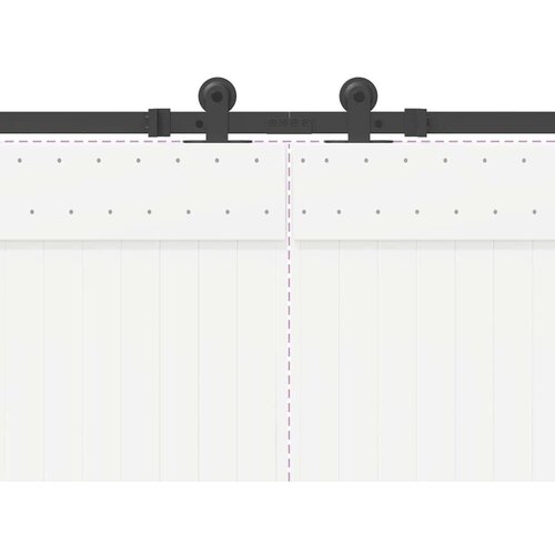 VidaXL Pribor za klizna vrata 152,5 cm čelični crni Slike