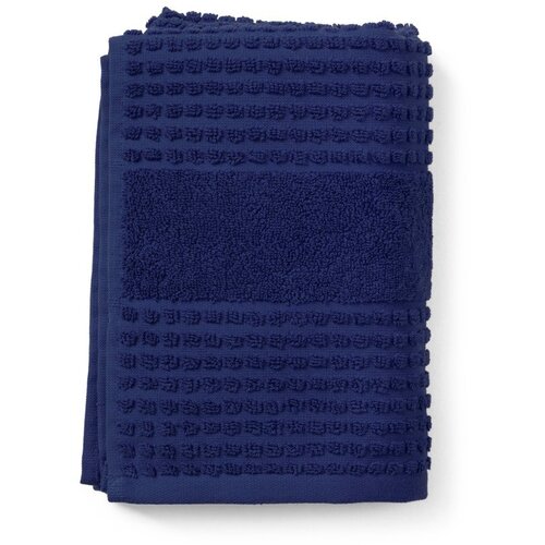 JUNA Tamno plavi ručnik od organskog pamuka od frotira 50x100 cm Check &amp;ndash; Slike
