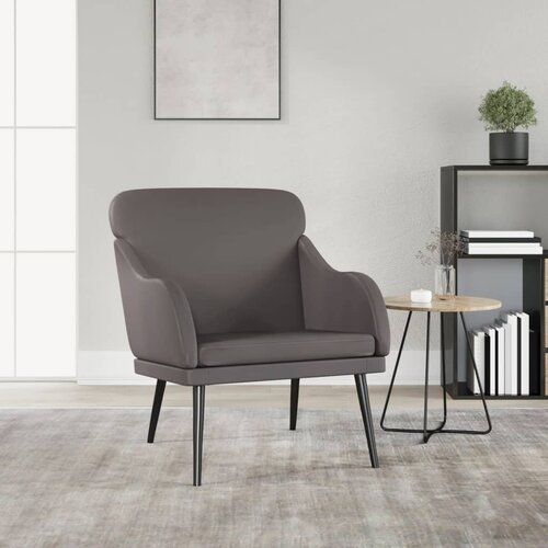 vidaXL Fotelj siv 63x76x80 cm umetno usnje Cene