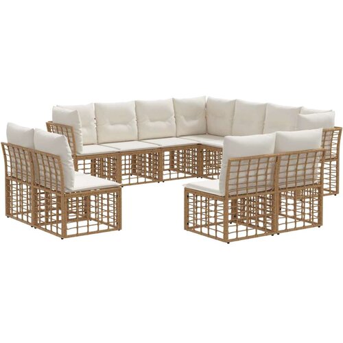  Set vanjskih sofa Prirodna Poliester - Prirodna bez stola Cene