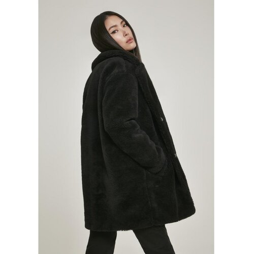 Urban Classics Ladies Oversized Sherpa Coat black Slike