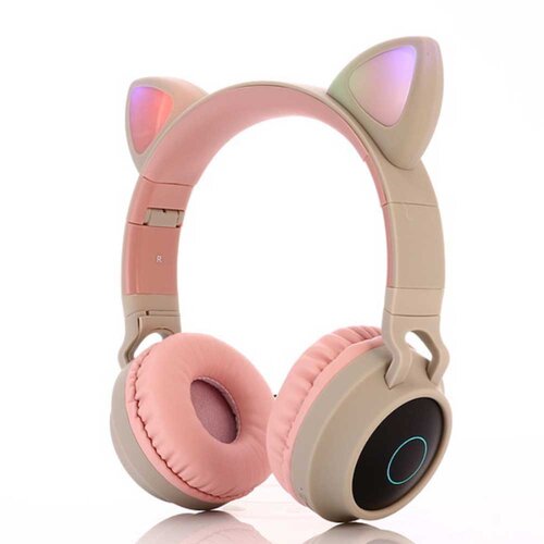Venisymlis Otroške slušalke Bluetooth z mačjimi ušesi, LED lučko, mikrofonom, žično/brezžično, (22102563) Cene