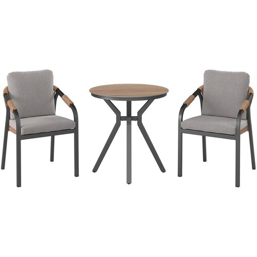 Modern Living Set Za Balkon Justin, Siva, Naravna, 3-Delno Slike