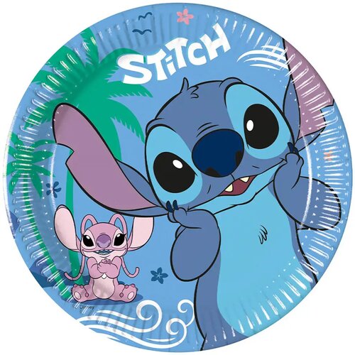 Procos Disney+Stitch papirnati tanjuri, set od 8 komada, 20 cm Slike