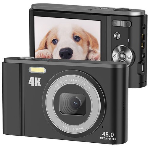 INF digitalni fotoaparat 48MP 16x zoom 4K video black, (21266054) Cene