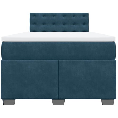 Box spring krevet s madracem tamnoplavi 120 x 200 cm bar&amp;scaron;unasti Slike