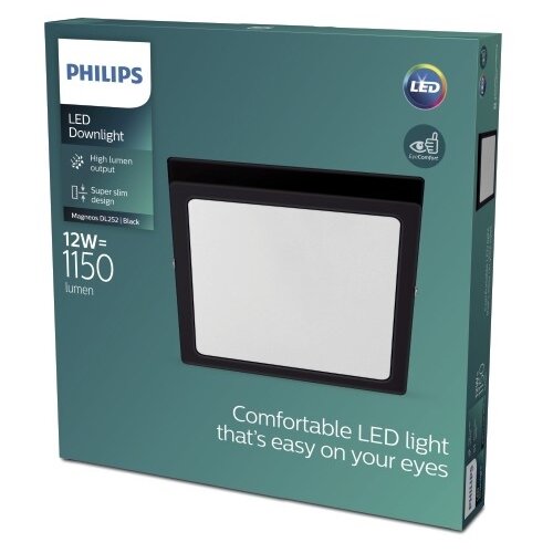 Philips LED plafonska svetiljka MAGNEOS LED/12W/230V 2700K crna Slike