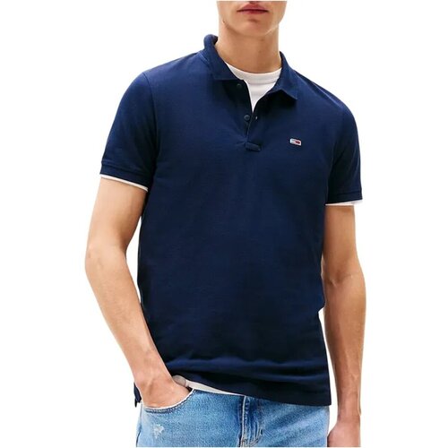 Tommy Jeans Majice &amp;amp; Polo majice DM0DM20676 Modra Slike