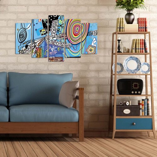 Wallity Set Slika 5ABSMDF-70, 5 Delova Cene