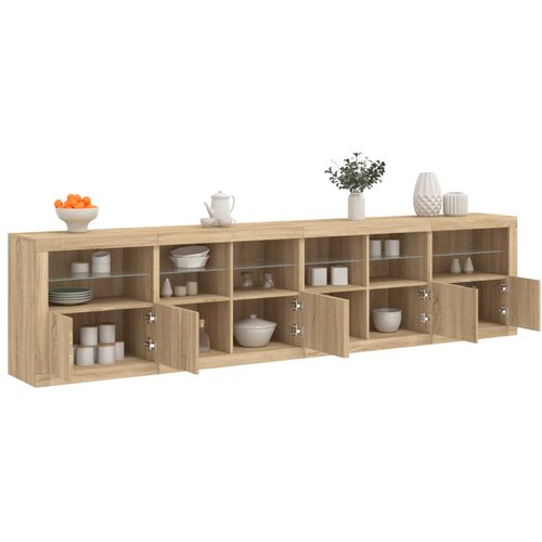  The Living Store Komoda z LED lučkami sonoma hrast 283x37x67 cm - Komoda, (21442385) Slike