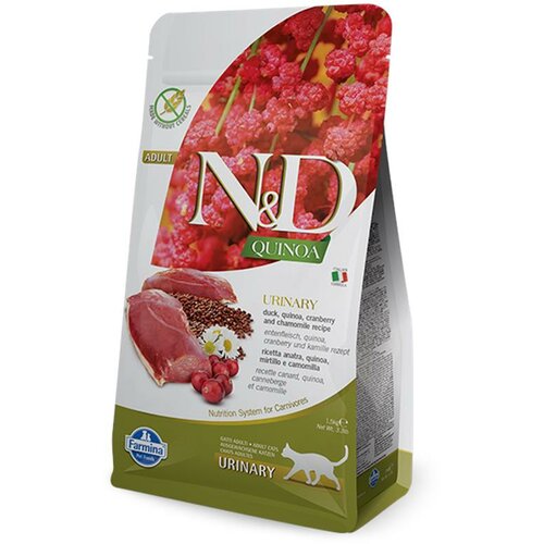 N&d suva hrana za mačke sklone urinarnim ploblemima - pačetina, kinoa, brusnica i kamilica 1.5kg Slike