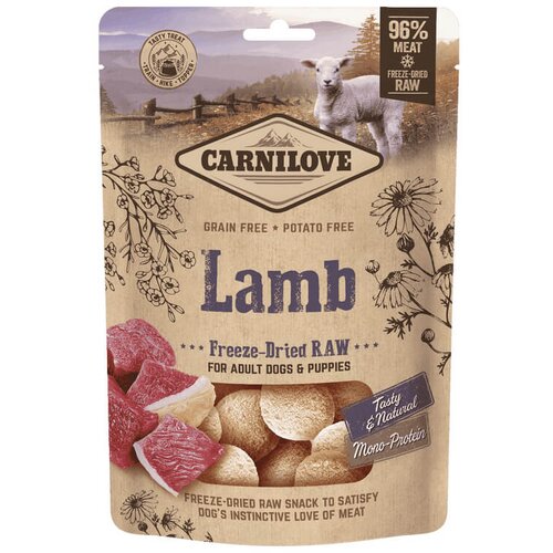 Carnilove dog freezedried raw snack - jagnjetina, 60 g Cene