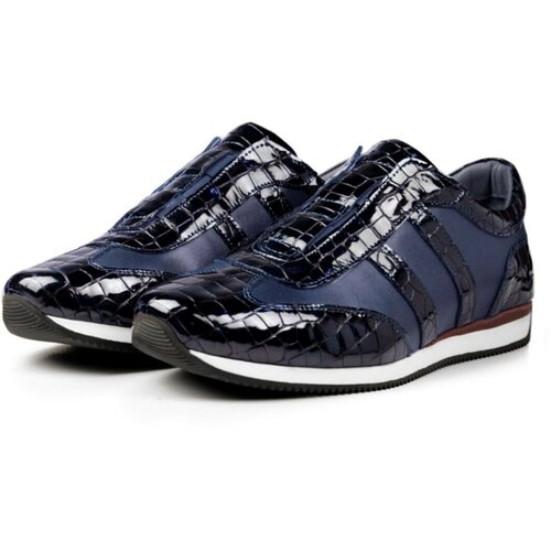 Ducavelli Swanky Genuine Leather Men's Casual Shoes Navy Blue Slike