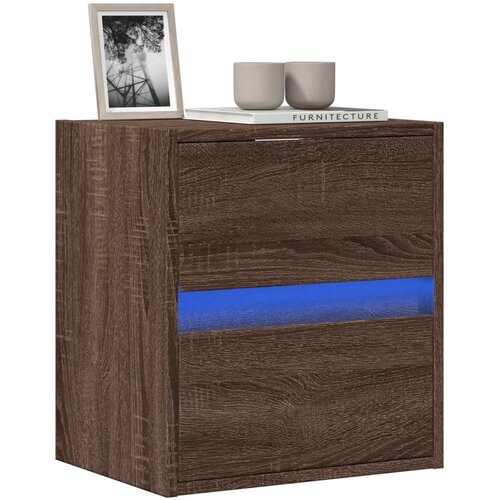  Zidni TV ormarić s LED svjetlima boja hrasta 41x31x45 cm Cene