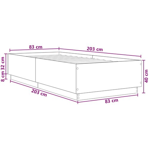  Krevetna konstrukcija Betonska siva 80 x 200 cm Slike