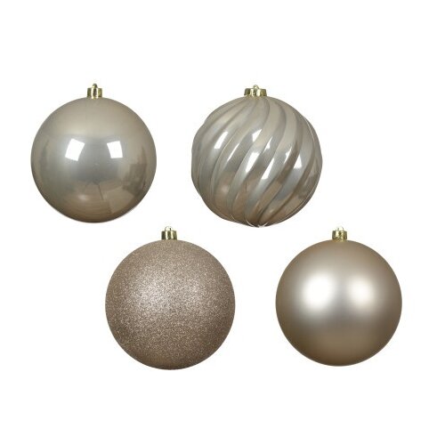 DEKOR DOM dekoracija - hanging bauble set mix 4pcs 14cm 021299 - pearl - kmg ( 045593 ) Cene