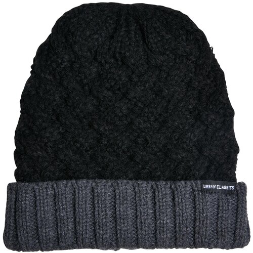 Urban Classics Accessoires Braid Knit Beanie Black/Heather Grey Cijene