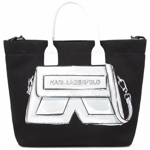 Karl Lagerfeld Otroška torbica črna barva