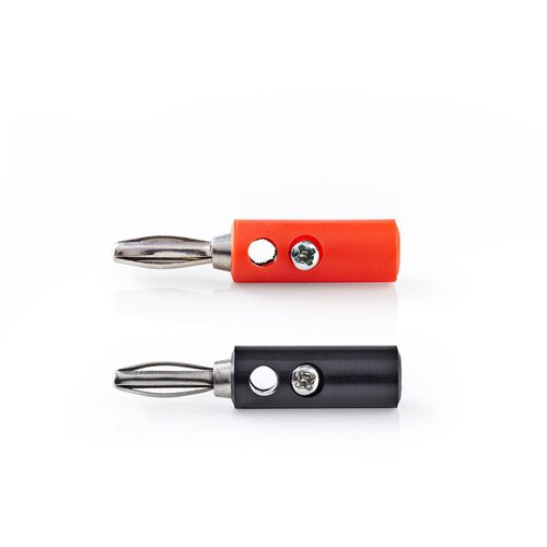 Nedis Banana konektor mo&scaron;ki 4,5 mm niklani PVC stabilna povezava, Črna / Rdeča, (5000218665) Cene