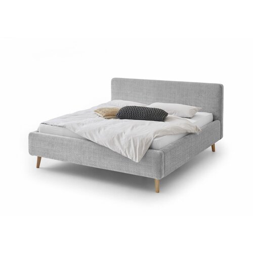 Meise M&amp;ouml;bel Sivi tapecirani bračni krevet s prostorom za odlaganje s podnicom 140x200 cm Mattis - Slike
