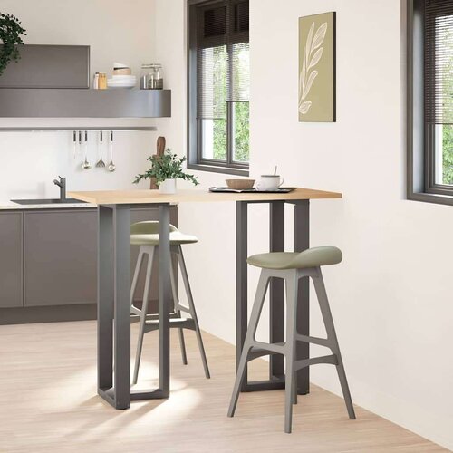  Noge barski stol T-oblika 2kom antracit 40x35x(110-111)cm čelik Slike