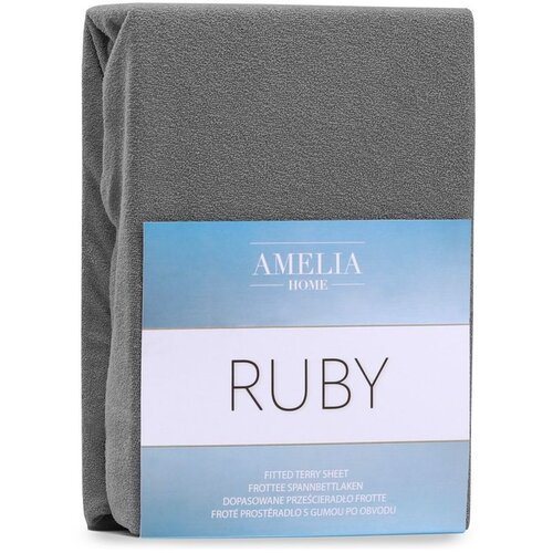 AmeliaHome Plahta s gumom Ruby 100-120x200 cm, siva Slike