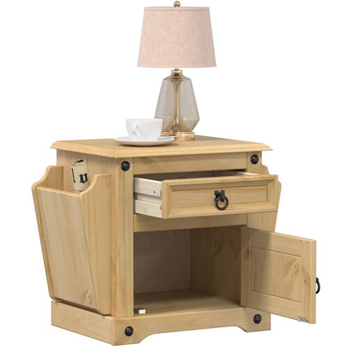  The Living Store Nočna omarica Corona 45x35x47,5 cm trdna borovina - Nočna Omarica, (21447161) Cene
