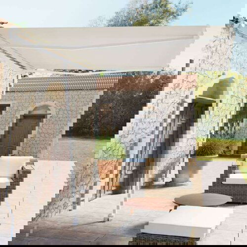  Prostostoječa avtomatska tenda 300x250 cm krem, (20728597) Cene