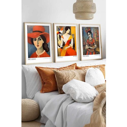 WALLXPERT Huhu545 - Višenamenska Dekorativna Slika u Ramovima (3 Komada) 50 x 70 cm Cene