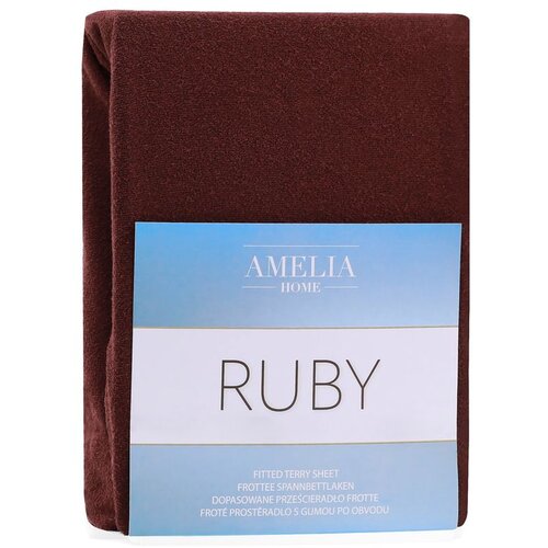 AmeliaHome Plahta s gumom Ruby 140-160x200 cm, smeđa Cene
