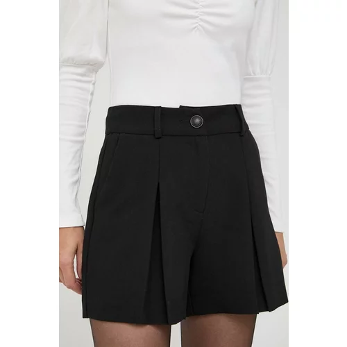 Morgan Kratke hlače za žene, boja: crna, bez uzorka, visoki struk