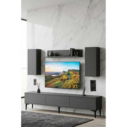 Hanah home TV komoda Didema 180, antracit Slike