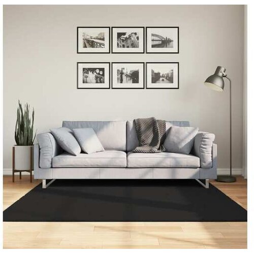 vidaXL HUARTE kratkih vlakana mekani i perivi crni 160x160 cm Cijene