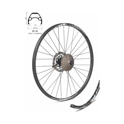 Crosser točak zadnji 27.5" X11 crni 32rupe sa glavčinom shimano i rotor ASMRT10S Cene