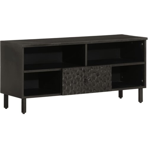 VidaXL TV omarica črna 100x33x46 cm trden mangov les, (21072670) Slike