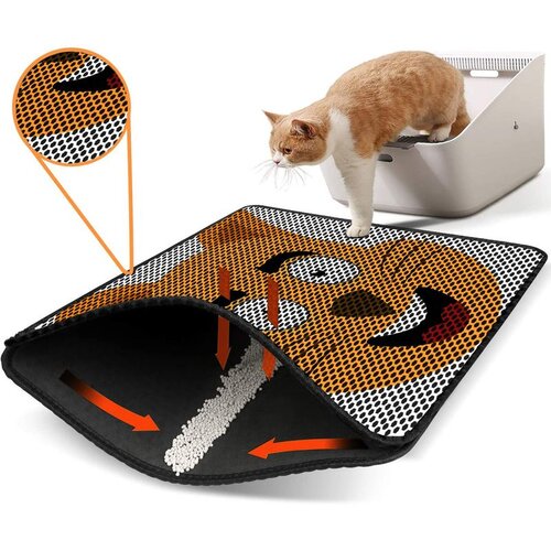 WALLXPERT WC pretinac za mačke Nrszn0196, 45 x 60 cm, narandžasti Cijene