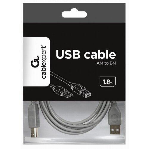 Gembird USB 2.0 a-plug b-plug kabl za stampac grey 1.8m CCP-USB2-AMBM-6G Cene