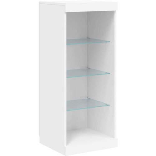  Komoda s LED svjetlima bijela 162 x 37 x 100 cm Slike