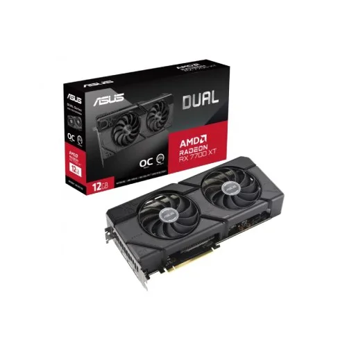 Asus Dual Radeon RX 7700 XT 12GB/OC Edition/grafična kartica/Radeon RX 7700 XT/12 GB 90YV0JZ0-M0NA00