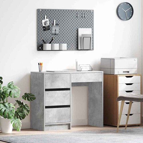  Stol Betonski sivi 90 x 37.5 x 75 cm Konstruirano drvo Cijene