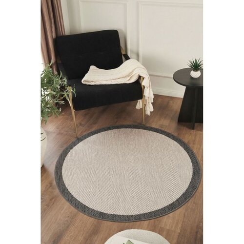 Conceptum Hypnose okrugli tepih Sisalux 3088, prečnik 120 cm, siva / antracit Cene