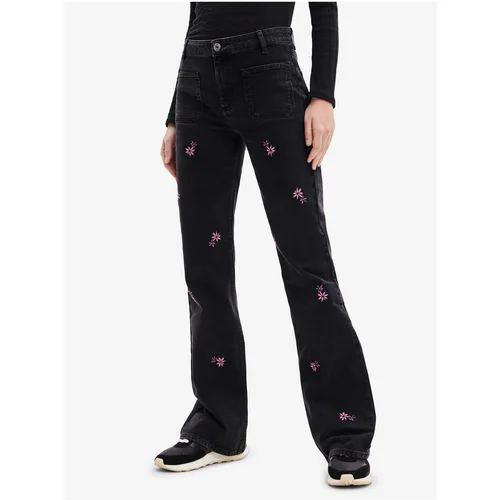 Desigual Black Denim Pants Vidin - Women