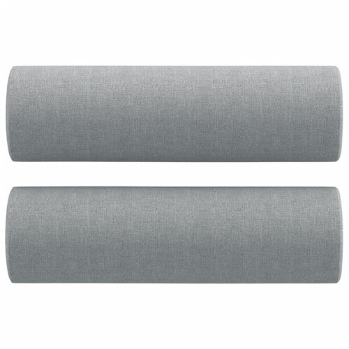  2-dijelni set sofa s jastucima svjetlosivi od tkanine Slike