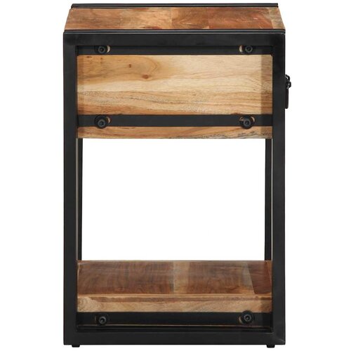  Noćni ormar 2 pcs Smeđa 40 x 35 x 50 cm Čvrsto drvo akacije Slike
